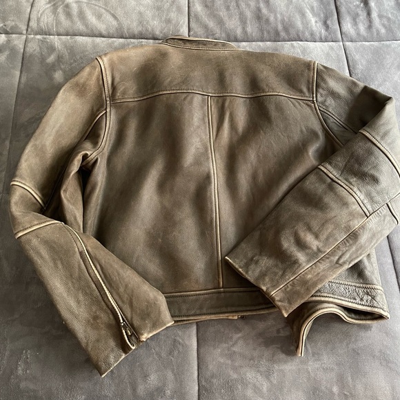 Sundance Catalog Brown “Legend” Leather Moto Jacket - EUC - size 16 - Picture 2 of 8